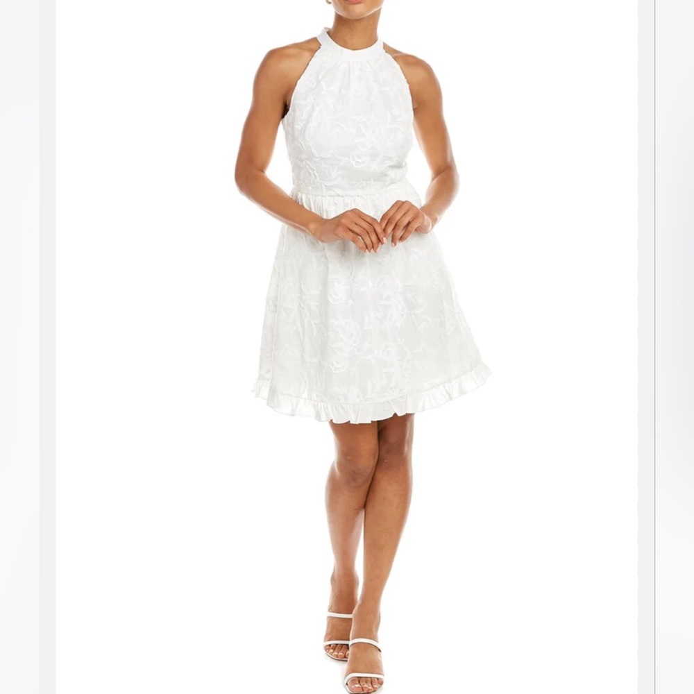 Ted Baker London Ivory Floral Mini Dress